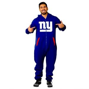 FOCO NFL Unisex Adult Team Logo pajama Jumpsuit New York Giants Large